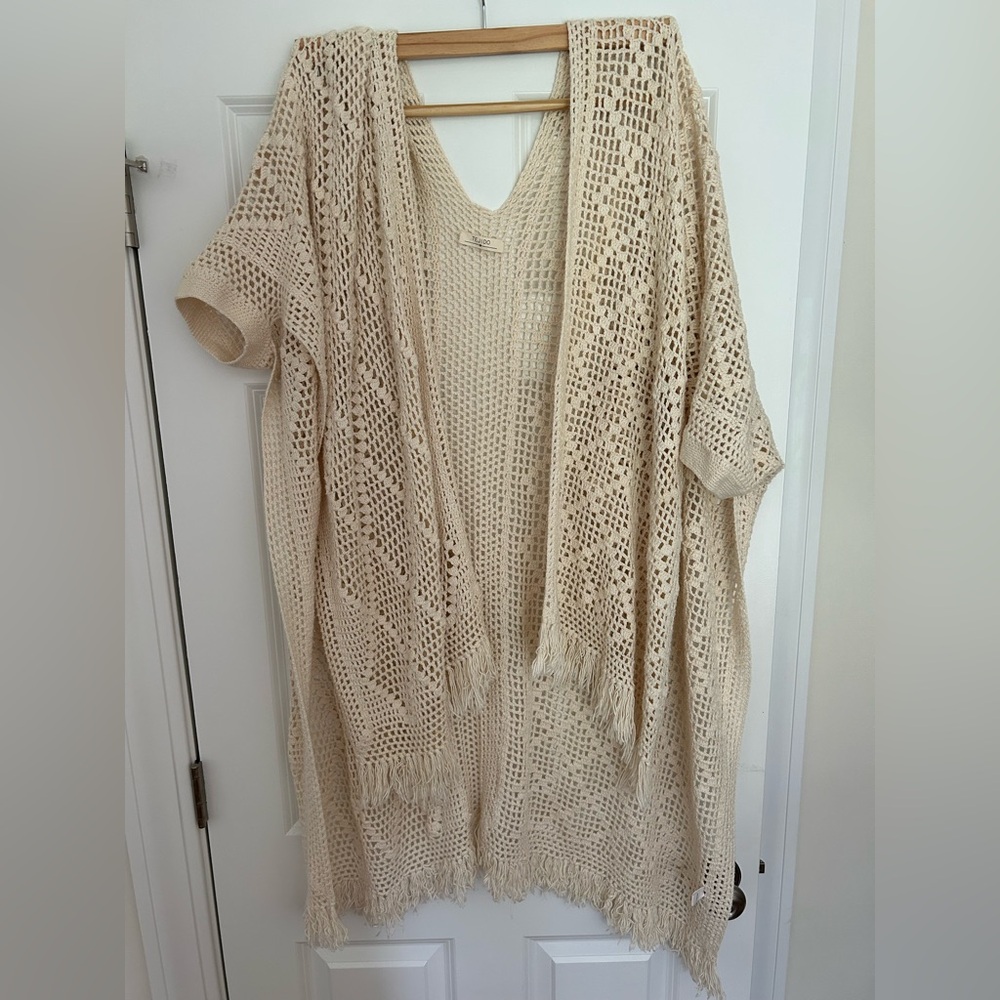 Summer Crochet Top Cardigan Shawl Boho Cover Up
